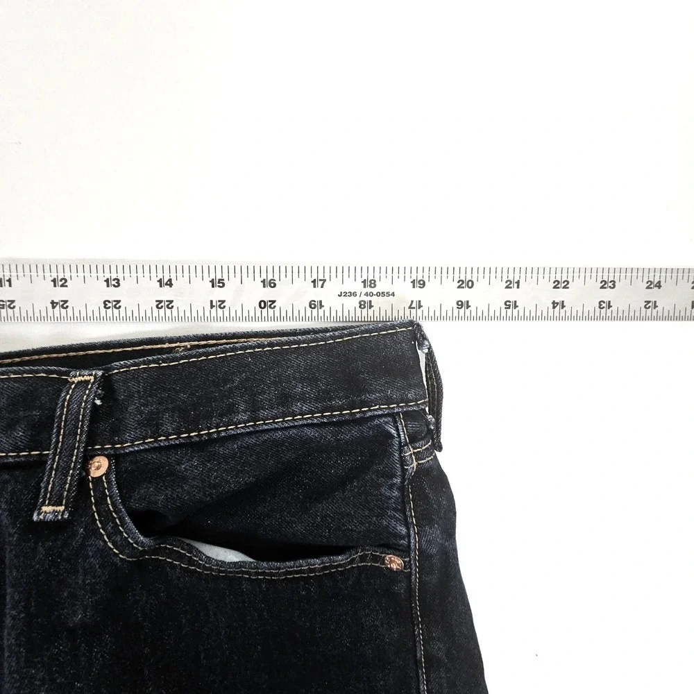 Levis 505 Regular Fit Dark Wash Indigo Straight Leg Denim Jeans 38x32 00505-0216